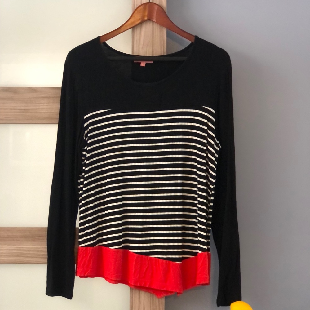 TRUEME Stripped Blouse Size L